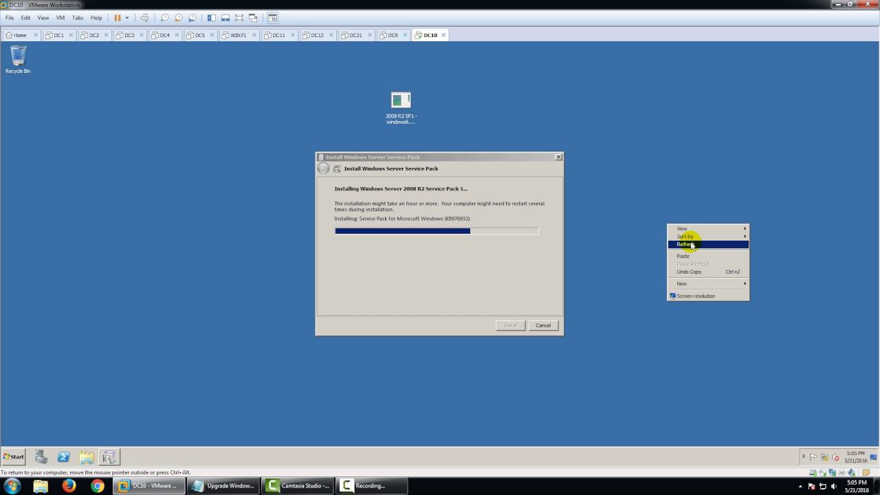 Install windows server 2008 r2 on vmware